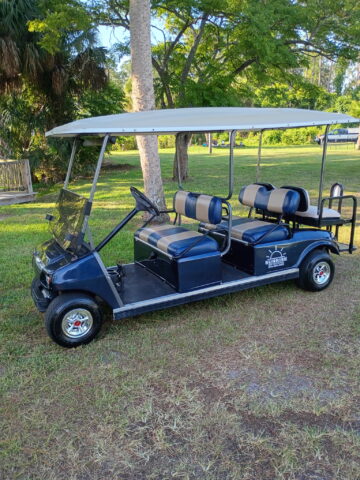 Updated Blue Limo 6 Passenger Electric Cart